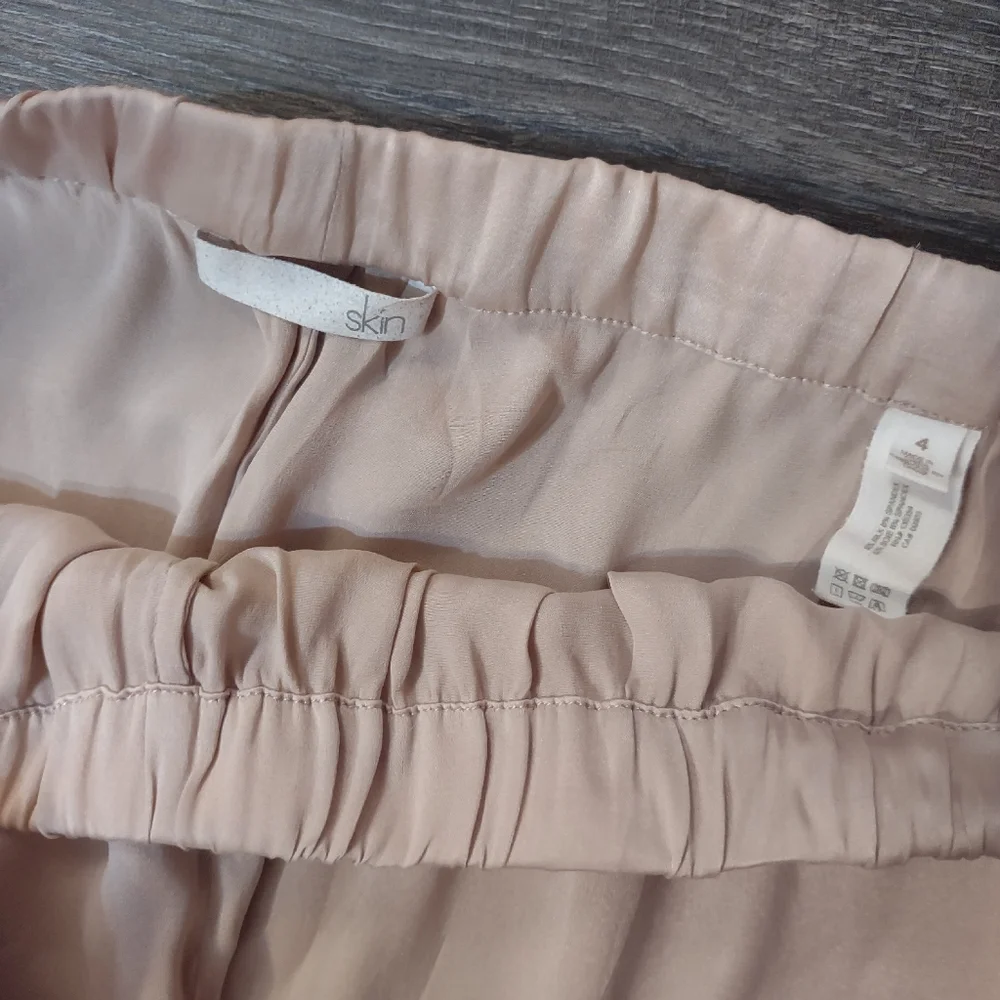 SKIN Rose Pink Silk Blend Pajama Pants